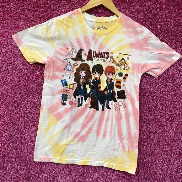 Harry Potter Chibi Hermoine, Ron, Harry tiedye T-shirt size Small - Picture 3 of 4